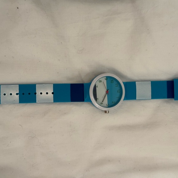 Esprit fashion watch. Never worn. Blue and white stripe band. Comes with box. - Picture 5 of 5